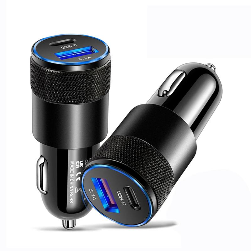 3.1A Автомобильное зарядное устройство Быстрая зарядка USB Type C адаптер для iPhone Huawei Xiaomi PD Phone Автомобильное быстрое зарядное устройство 12 В Автомобильные аксессуары