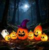 Halloween Inflatable Pumpkins Ghost 6FT LED Lighted Outdoor Yard Decoration Blow up Jack O Lantern with Witch Hat Party Prop