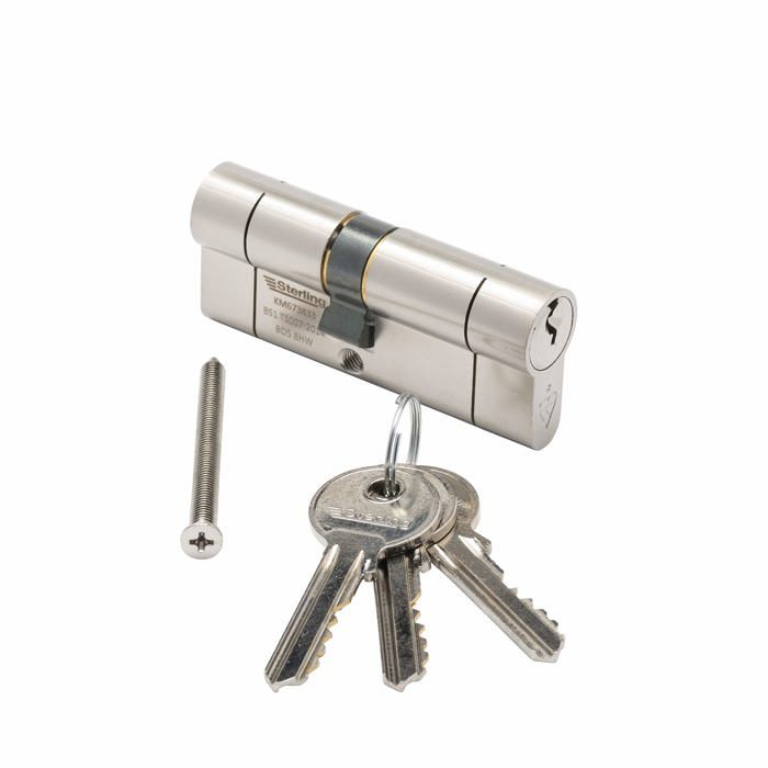 Cylindre de porte - STERLING - BS1 EPN4060 - TS007 1 étoile - Nickel satiné - Sécurisé par la police