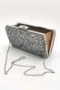 Women's Stylish and Useful Evening Dress Bag Powder Fabric Faux Leather Evening Dress Bag