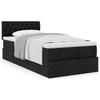 Ottoman Bed with Mattress Black 80x200 cm Fabric