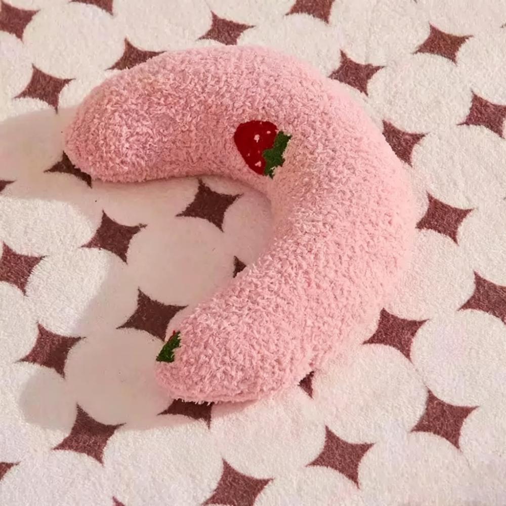 New U-Shaped Cat Pillow Neck Support Fabric Cat Sleeping Mat Thickened Soft Filling Pet Pillow Pet Bed Use