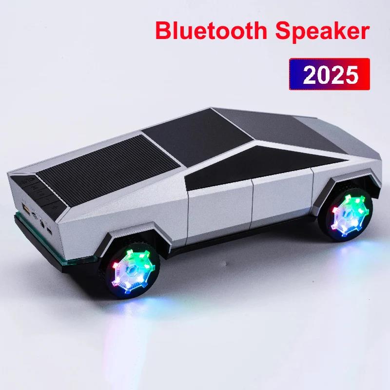 2026 Cybertruck Модель Автомобиля Беспроводной Bluetooth Динамик Стерео Звук Бас Сабвуфер Hi-Fi Музыка Активный USB TF AUX FM BT RGB Игрушка Подарок
