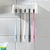 Removable Adhesive Toothbrush Holder Non-Marking No Drill Waterproof Wall Mount for Bathroom Use