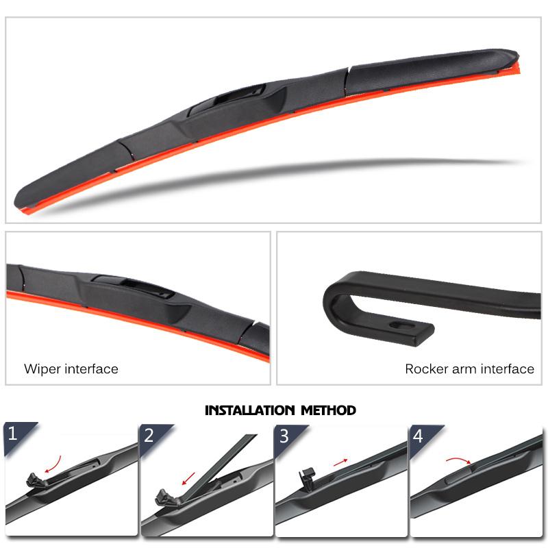 Car Wiper For Porsche 911 (997) 22"+21" 2004-2011 Front Window Washer Windscreen Windshield Silica Gel Wiper Blades Accessorie