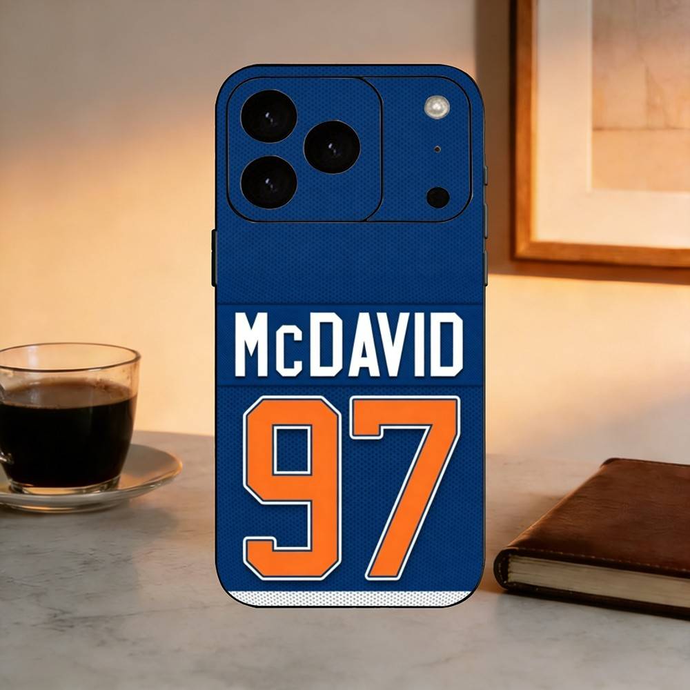 Connor McDavid Hockey Player Phone Case Silicone Soft For IPhone 17 16 15 14 13 12 11 X XR Plus Pro Max Plus