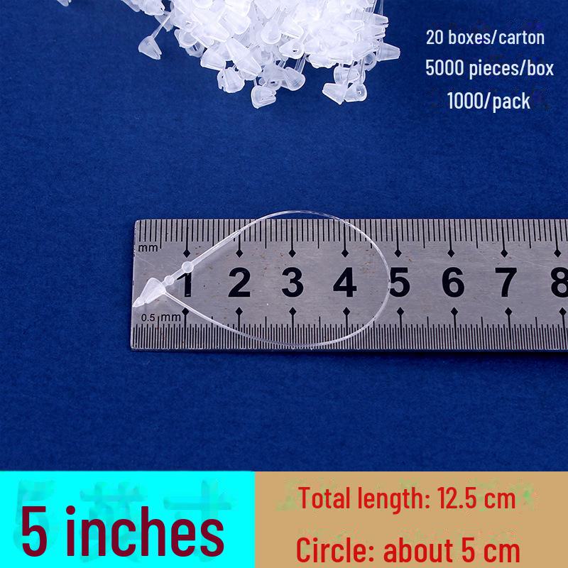 Прозрачный пластиковый шнурок с пряжкой для бирок на одежду