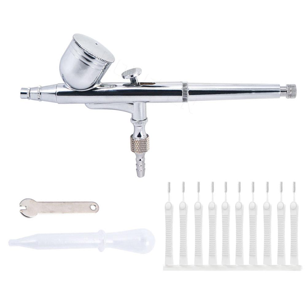 Аэрограф двойного действия, 0,3 мм сопла, гравитационная подача, набор распылителя для моделирования, торта, ногтей, покраски автомобилей, красоты, инструмент для струйной печати