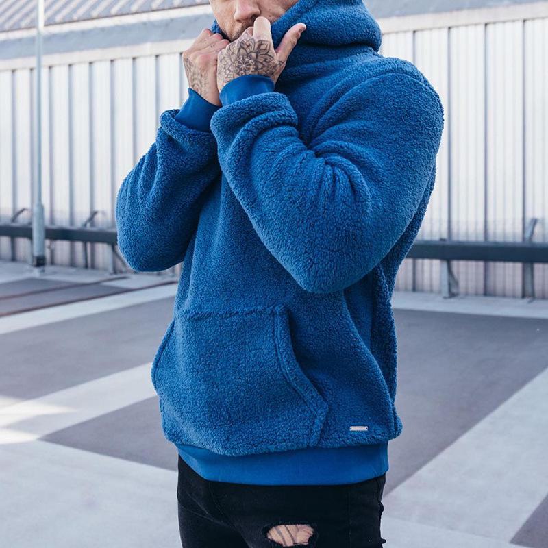 2023 Men's Solid Color Hooded Sweatshirt - Autumn/Winter Plush Jacket