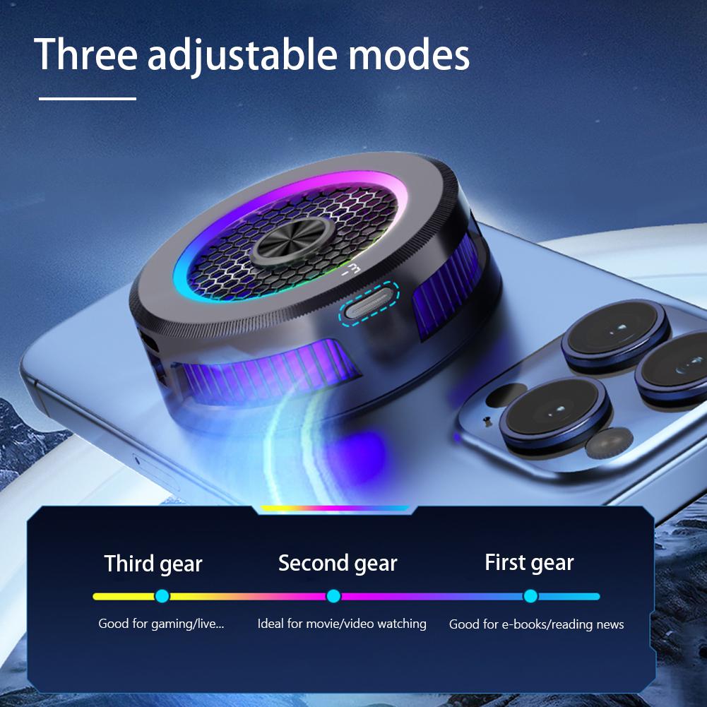 AL19 Phone Magnetic Cooler Fan 2 in1 Semiconductor Freezable Ice Cooling Radiator Digital Display Mobile Phone Radiator for iPad