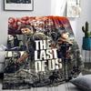 1 шт. Фланелевое одеяло с принтом The Last of Us, Высококачественное, Удобное для всех сезонов, Декор для дома, Тепло и уют, Идеально для рождественских подарков
