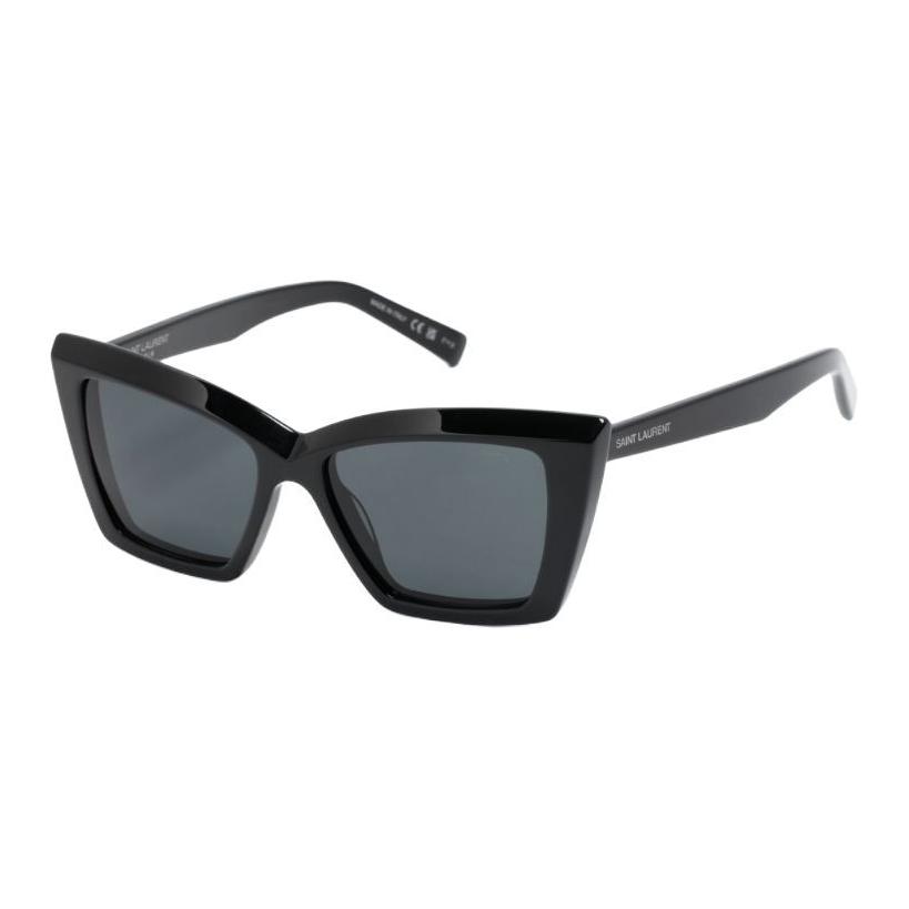 Saint Laurent Солнцезащитные очки Cat Eye с логотипом-буквой Мужские солнцезащитные очки Черные SL657
