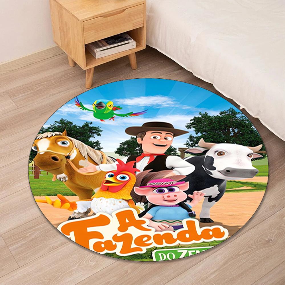 La Granja de Zenón Printed Round Rug Carpet Chair Rug Area Rug Entryway Doormats,for Office Chair Living Room Bedroom Kitchen Room.