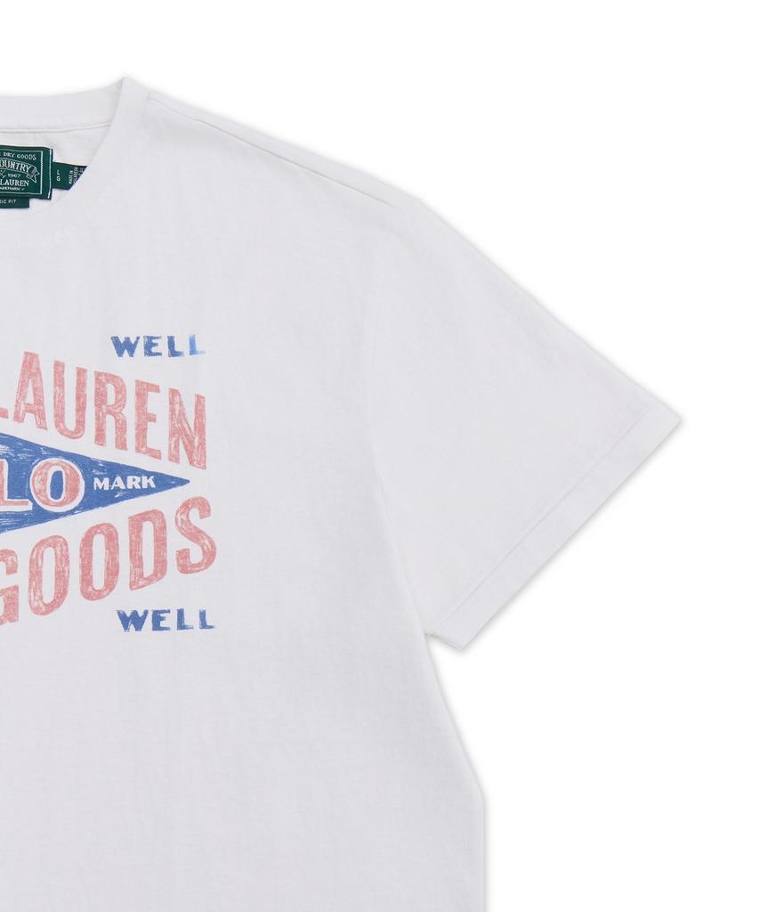 POLO RALPH LAUREN Классический крой Хлопковая футболка с графическим принтом - Белый