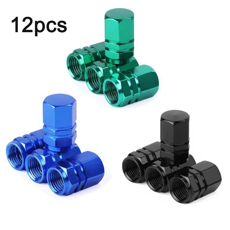 4-24pcs Aluminum Alloy Car Wheel Tire Valve Caps Tyre Rim Stem Covers Airdust Waterproof For Automobiles Motorcycles Accessories
