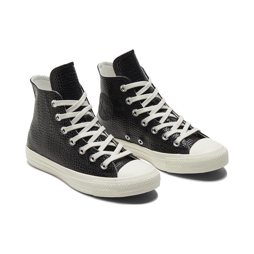 Converse Chuck Taylor All Star Кожаные Удобные Дышащие Нескользящие Прочные Высокие Кеды для Скейтбординга Женские Кроссовки Черные A04264C