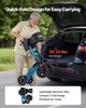 VEVOR Rollator Walker with Seat for Seniors, Ultra Compact 3-Fold Rolling Walker, Lightweight Aluminum Mobility Walking Aid with PU Solid Wheels