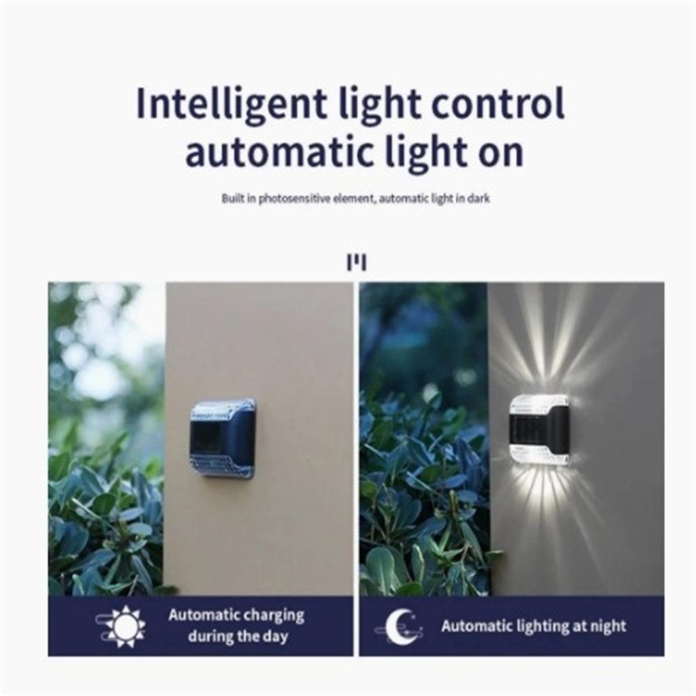 Солнечный настенный светильник уличный водонепроницаемый светящийся вверх и вниз освещение садовые декоративные солнечные лампы лестница забор солнечный свет солнечная лампа