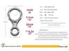 Aluminum Alloy 35KN Figure-Eight Descender for High-Altitude Rock Climbing and Abseiling