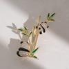 Panda Brooch, High-end Women's Chinese-style Bamboo Corsage, Light Luxury and Niche Design Sense Brooch