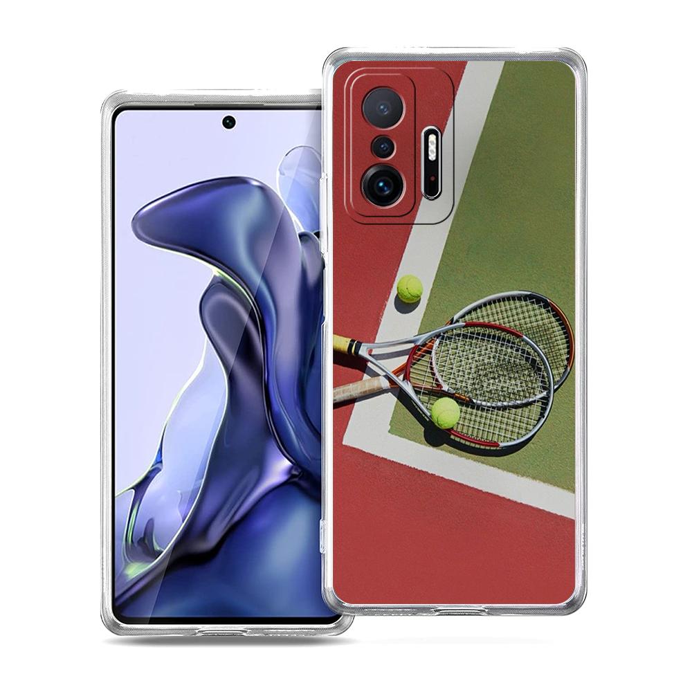 Прозрачный чехол для телефона для Xiaomi Mi 14 13 12 11 Ultra 13T 12T 11T Poco X3 NFC F3 F6 Pro Lite 5G Мягкий ТПУ корпус Сумка для спортивного тенниса