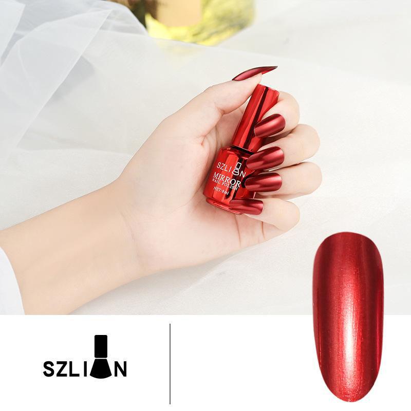 Rose Gold Silver Magic Mirror Effect Long-Lasting Metallic Nail Polish for DIY Nail Art Decoration