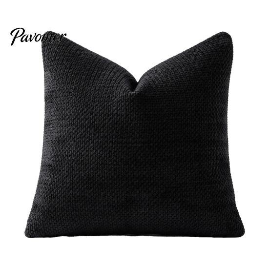 Textured Fabric Throw Covers Weave Texture Cushion Case, Chenille Pillow Cover, Solid Color Cover Cases for Sofa with Zipper Living Room Bedroom