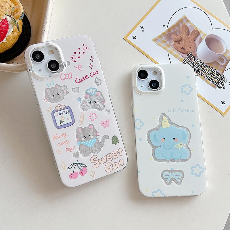 Cartoon Phone Case for Samsung S23 FE S25 Ultra A35 A54 A53 IPhone 16 Realme C53 C67 Reno 12 Redmi Note 13 Pro Redmi 13C 14C Tecno Honor X8 Cover