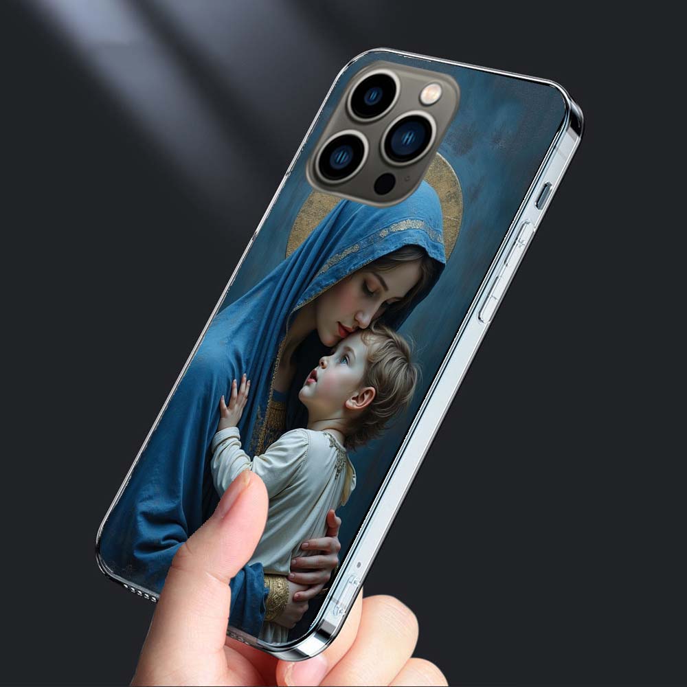 The Virgin Mary and the Baby Phone Case For Iphone 16E 15 Pro 14 Plus 17E 16 17 Pro Max Air 11 12 13 Mini Shockproof Capa Cut