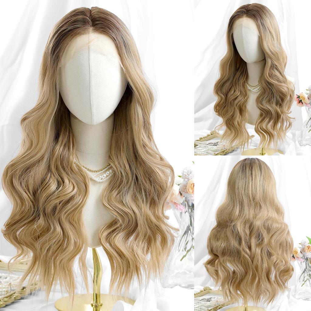 ALAN EATON Синтетический женский парик на шнурке 13x4, длинные волнистые парики, светлый цвет, на каждый день, для вечеринок, высокая плотность, термостойкие волосы