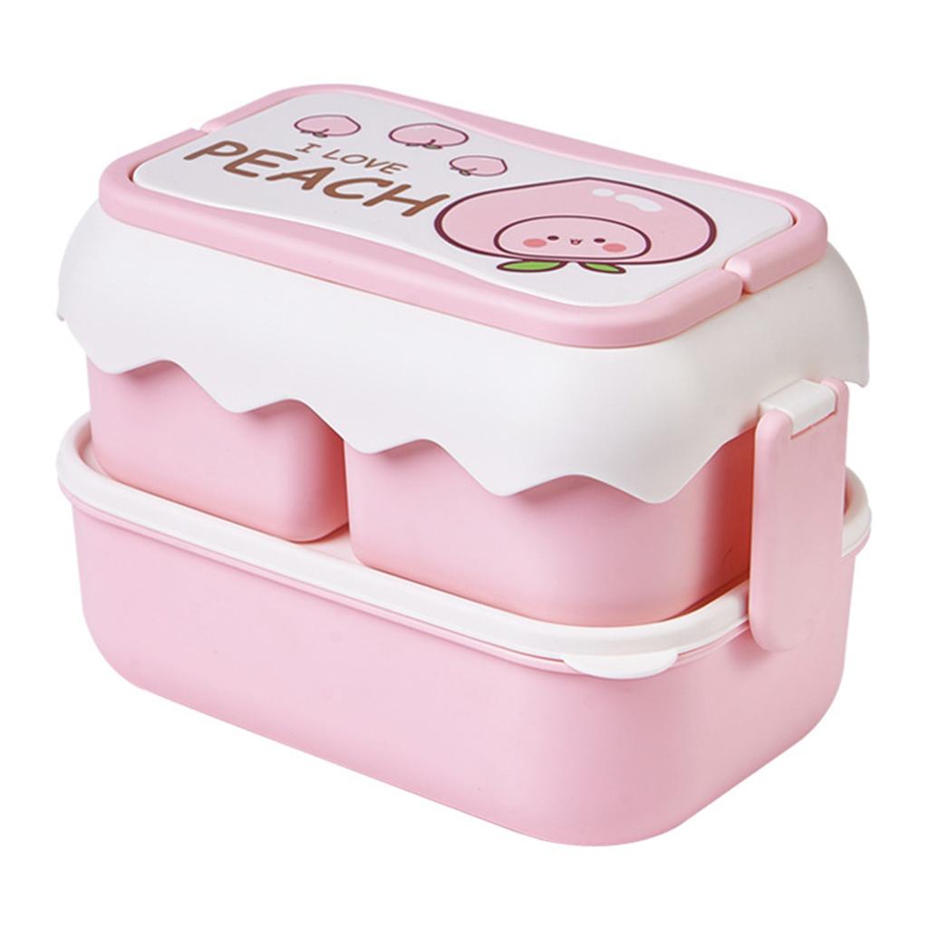 Симпатичный портативный студенческий ланч-бокс, пригодный для микроволновой печи, детский мультяшный ланч-бокс, независимое отделение