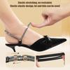 2 Pcs Rhinestone Elastic Shoe Straps High Heels Shoe Belts Detachable Anti-loose Straps for Sandals Slippers Secure Fit