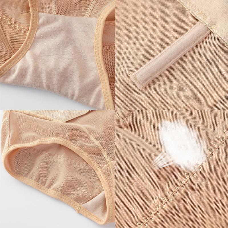 Women's High Waist Shapewear Briefs Postpartum Recovery Fat Burning Belly Control Shorts Panties Comfortable Breathable Mesh Body Shaper Panties