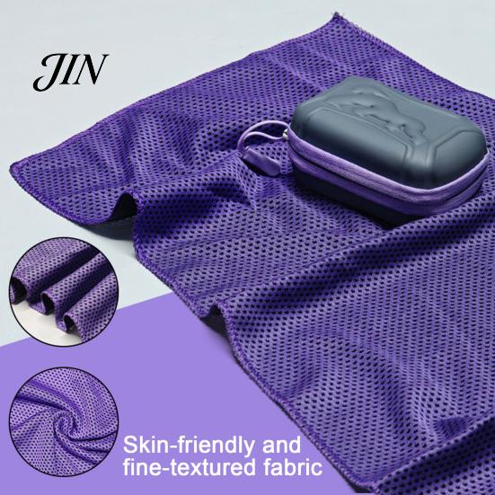 Sweat Absorbing Fitness Towel 1/5Pcs Cooling with Carrying Case, Quick Dry Absorbent Ice for Moisture-wicking Sports Neck & Face, Breathable