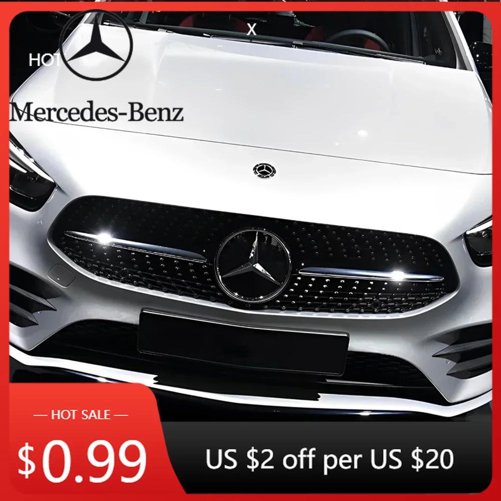 Автомобильная наклейка Новая 2026 Для автомобиля Benz AMG Плоская наклейка на капот Значок на решетку радиатора Логотип Декоративные аксессуары Для Mercedes Benz AMG W206 W22