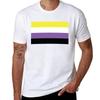 Nonbinary Pride Flag Tshirt Gym Wear Breathable Short Sleeve Tee