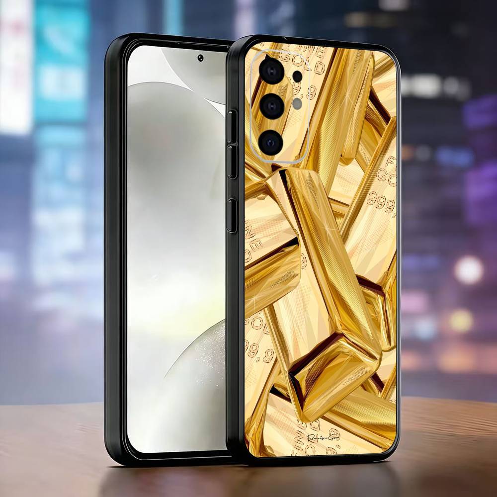 Чехол для телефона 'Деньги Золото Искусство' для Samsung S25, S24, S21, S22, S23, S30, Ultra, S20, Plus, Fe, Lite, Note, 10, Черный Чехол