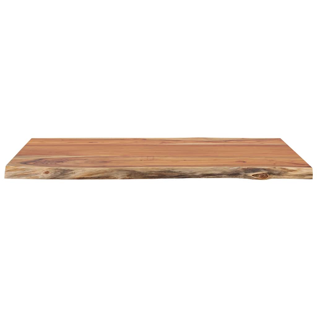 Solid Acacia Wood Table Top Rectangular 80 x 60 x 2.5 cm Natural Edge