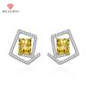 Геометрические квадратные серьги с цирконом, модные женские аксессуары для вечеринок