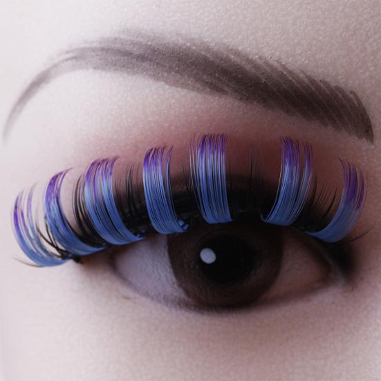 Yousheng 1 коробка накладных ресниц драматический 3D эффект красочные цветные русские полоски ресницы наращивание ресниц макияж для женщин