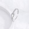 Women Ring Hollow Out Japan Korean Style Shiny Rhinetones Finger Ring for Wedding Party