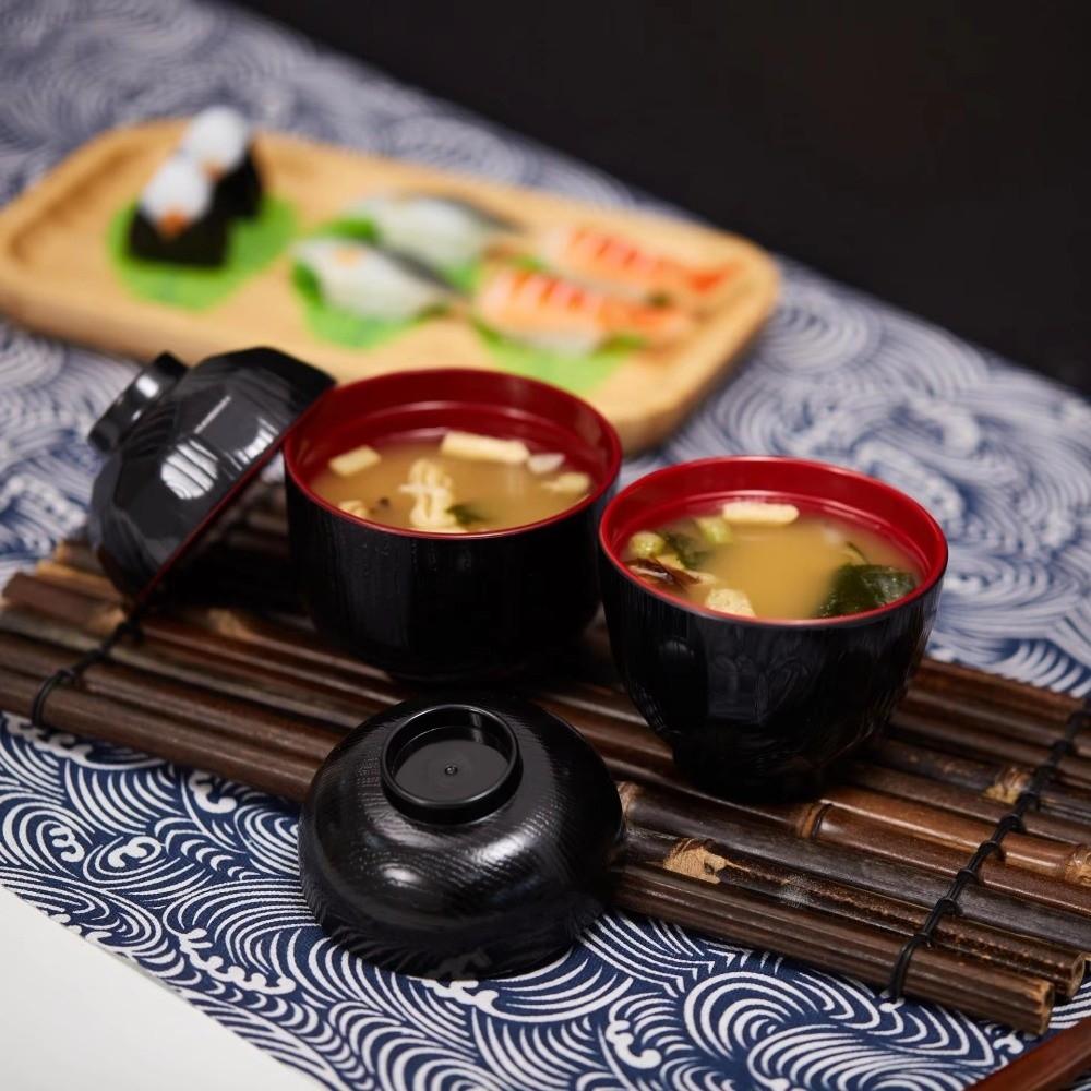 With Cover Miso Soup Bowl Tableware Soup Serving Japanese Rice Bowl Traditional Rice Serving Soup Bowl with Lid
