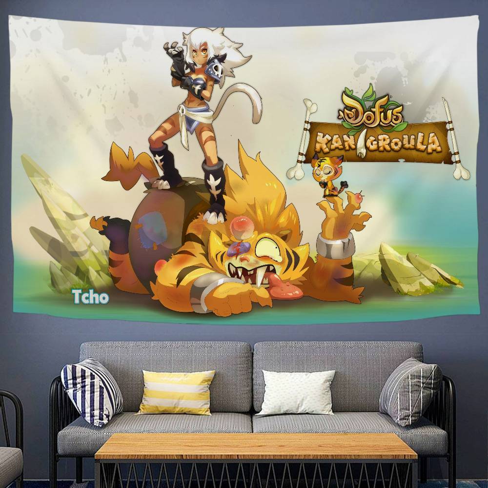 DDOFUS GAME Cartoon Tapestry Bohemian Wall Tapestries Mandala Wall Hanging Sheets