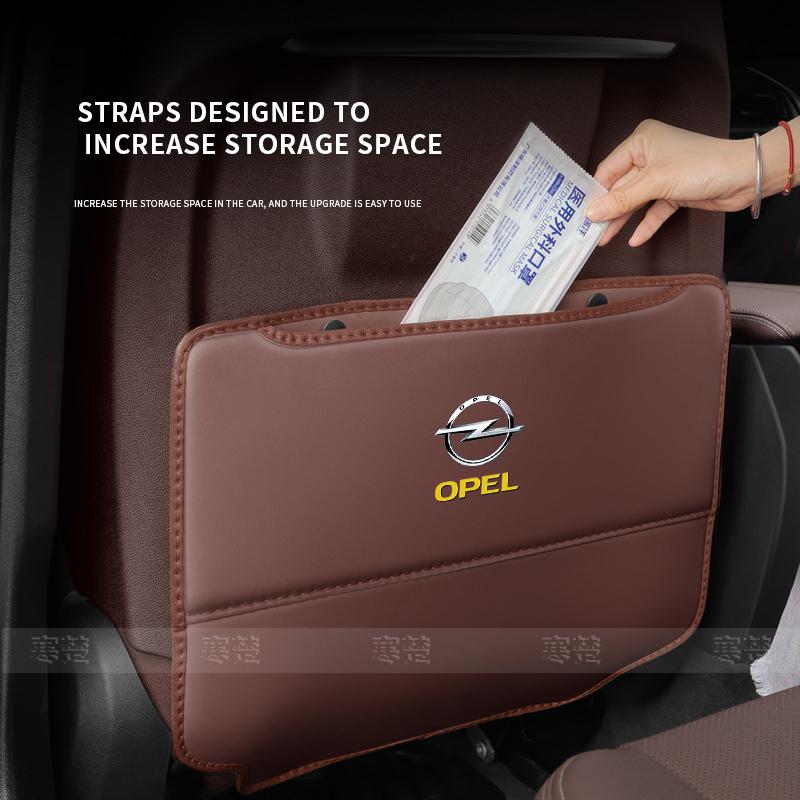 ulbn3 For Opel OPCline ASTRA CORSA INSIGNIA MOKKA VECTRA ZAFIRA GTC Tigra Car Seat Back Protection Anti-Kick Pad Rear Seat Storage Bag
