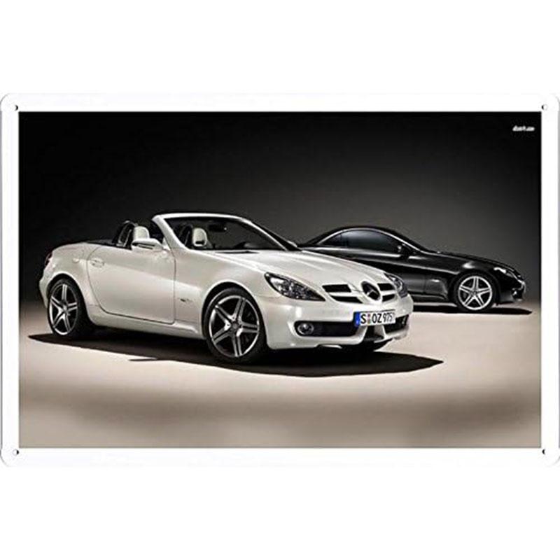 Автомобильные металлические жестяные таблички Плакат Декор стены спортивного автомобиля Винтажные художественные постеры Железная живопись для мужской комнаты Домашнего кафе Гаража Клуба Бара
