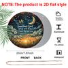 2D Flat, 1pc Round Aluminum Memorial Plaque - Vintage Starry Sky and Dandelion Design with Heartfelt Quote, Perfect for Garden, Balcony, Bedroom