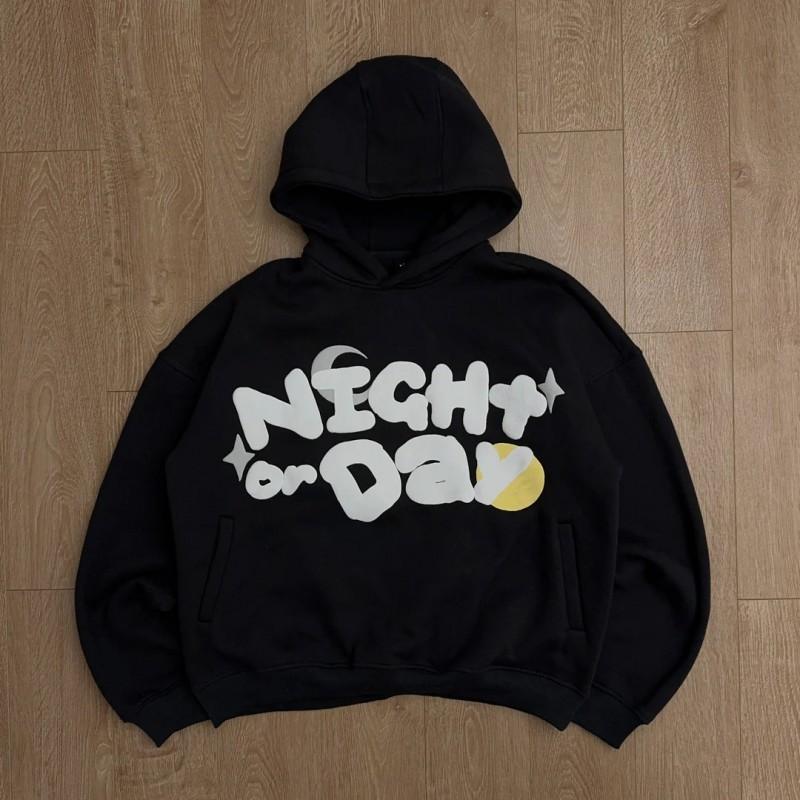 Unisex Streetwear Hoodie With Bold Letter Print Loose Fit Long Sleeve Casual Pullover Men Women