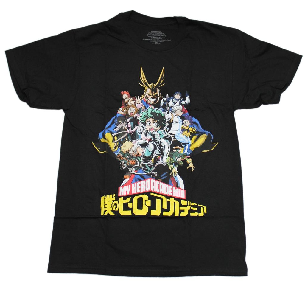 Women's Graphic Tee My Hero Academia  Adult T-Shirt - Giant group Attacking over Logo