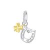 925 Silver Charms Horse Horseshoe Carrousel Earring Beads Pendant Bracelets Necklaces Womens DIY Jewelry Gift