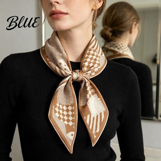 Stylish Ribbon Scarf for Hair Accessories Women's Handbag Scarf 35 Inch Long Lightweight Chic Minimalist Workplace Accessory Silk Feeling Neck Hair,